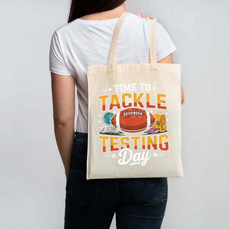 Test Day State Football Tackle Testing Day Sports Teacher Canvas Tote Bag