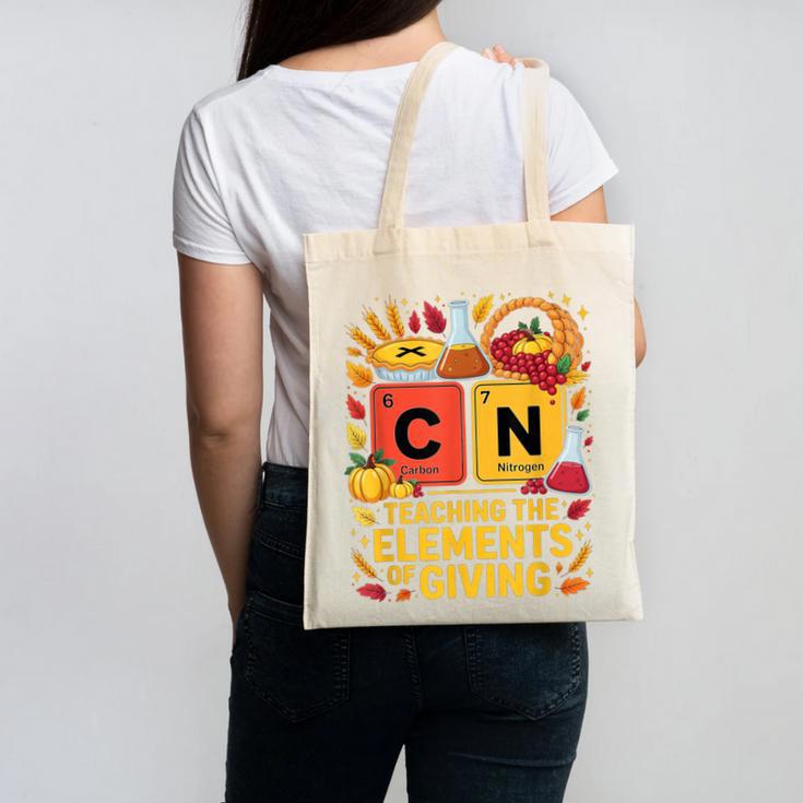 Thanksgiving 67 Meme Science Teacher Periodic Table Women Canvas Tote Bag