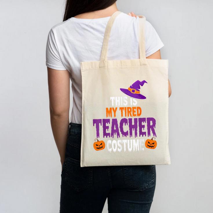 Tired Teacher Costume For Halloween Teachers Canvas Tote Bag