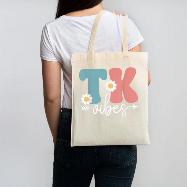 TK Vibes Back To School Teachers Students TK Team Canvas Tote Bag