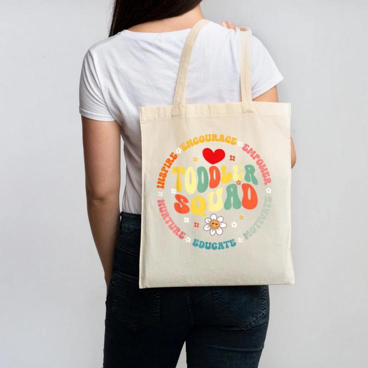 Toddler Squad Pre-K Teacher Pre School Back To School Canvas Tote Bag