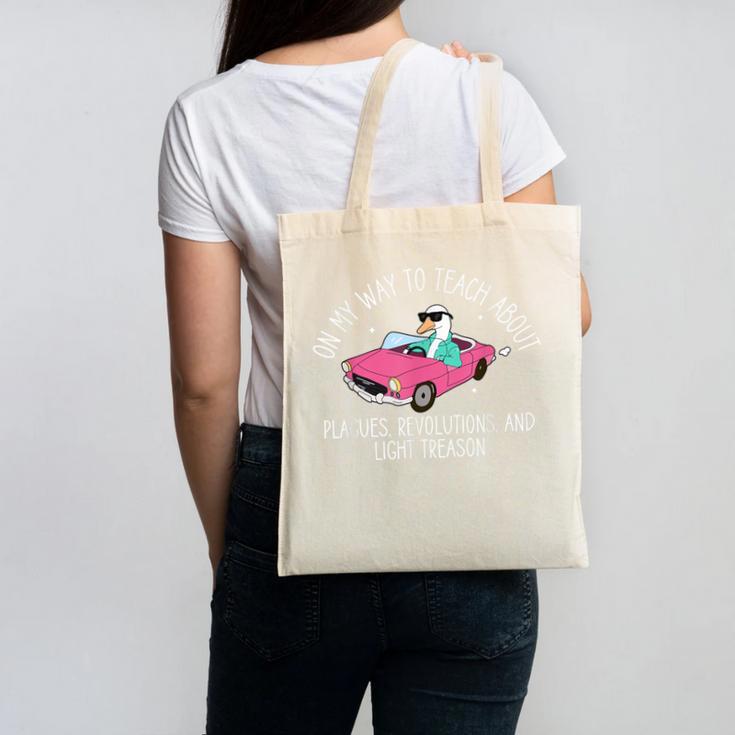 History Teacher Silly Goose Back To School Social Studies Canvas Tote Bag