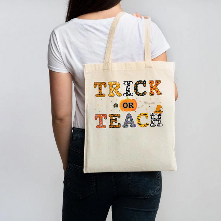 Trick Or Teach Funny School Teacher Halloween Costume Canvas Tote Bag