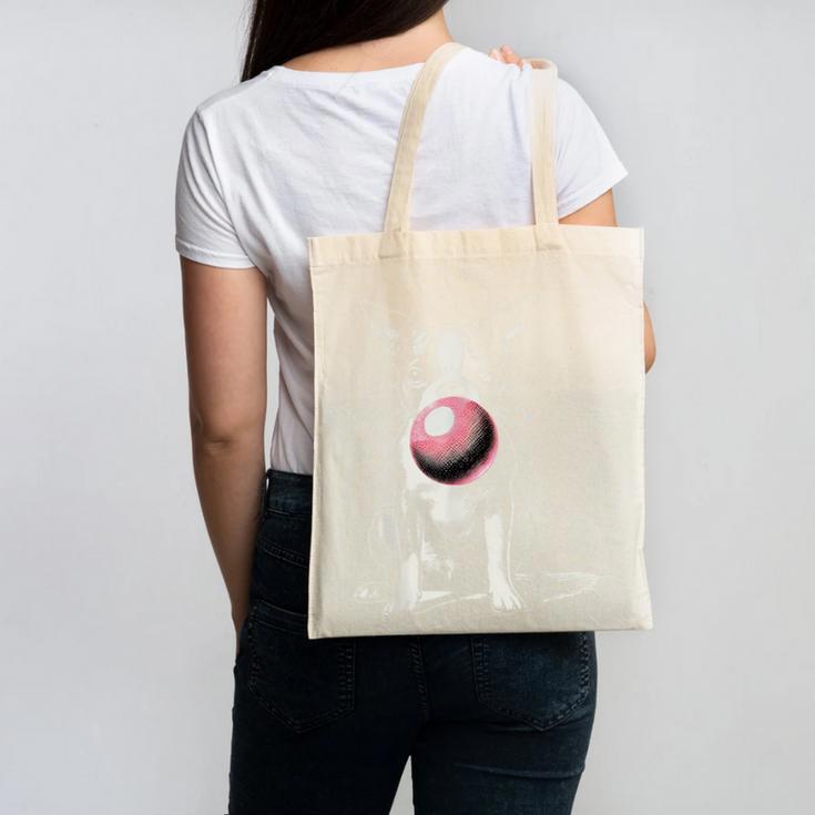 Vintage Boston Terrier Blowing Bubble Gum American Gentleman Canvas Tote Bag