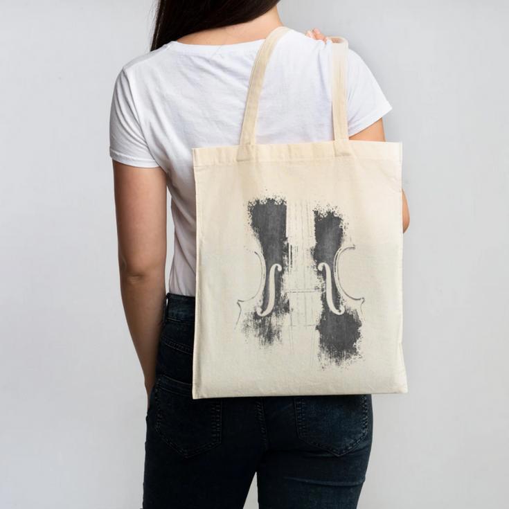 Violin Player Instrument Music Teacher Musical Violinist Canvas Tote Bag
