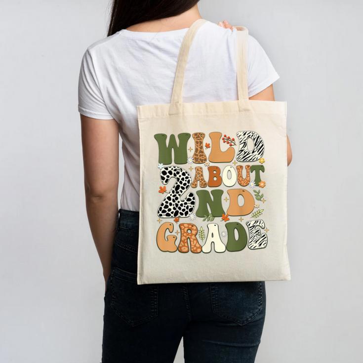 Wild About 2nd Grade Teacher Student First Day Of School Canvas Tote Bag