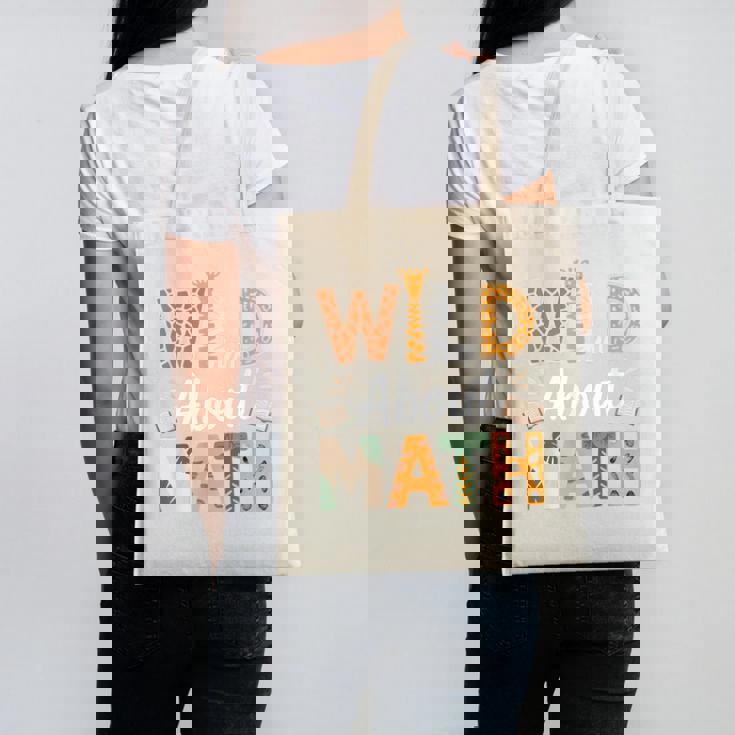 Wild About Math Cute Teacher Student Math Club Canvas Tote Bag