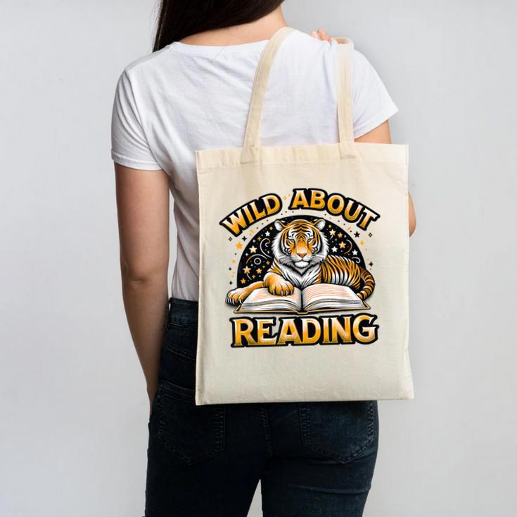 Wild About Reading Tiger For Teachers & Students Canvas Tote Bag