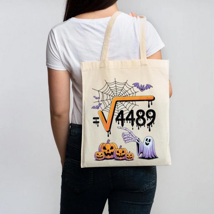 4489 Square Root 67 Math Teacher Halloween Costume Professor Canvas Tote Bag