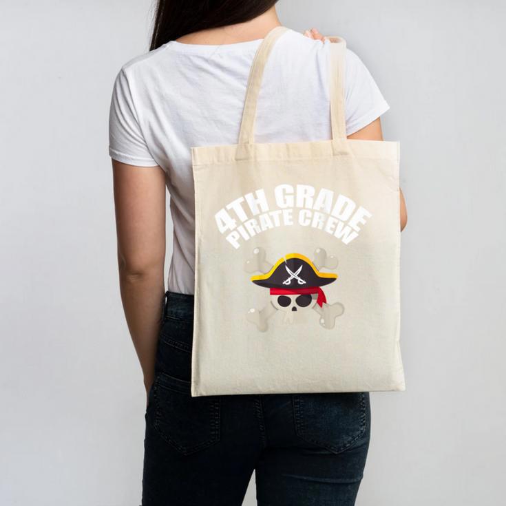 4th Grade Pirate Crew Halloween Costume Cool Teacher Student Canvas Tote Bag, 4th Grade Teacher Gifts, trending gift 4th Grade Pirate Crew Halloween Costume Cool Teacher Student Canvas Tote Bag, 4th Grade Teacher Gifts, trending gift
