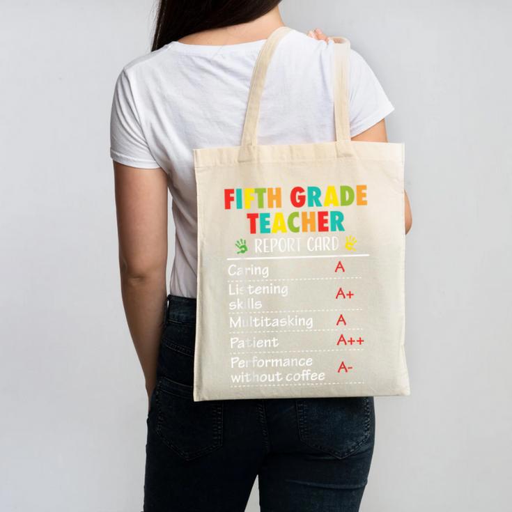 5th Grade Teacher Report Card Appreciation Men Women Canvas Tote Bag, trending gift 5th Grade Teacher Report Card Appreciation Men Women Canvas Tote Bag, trending gift