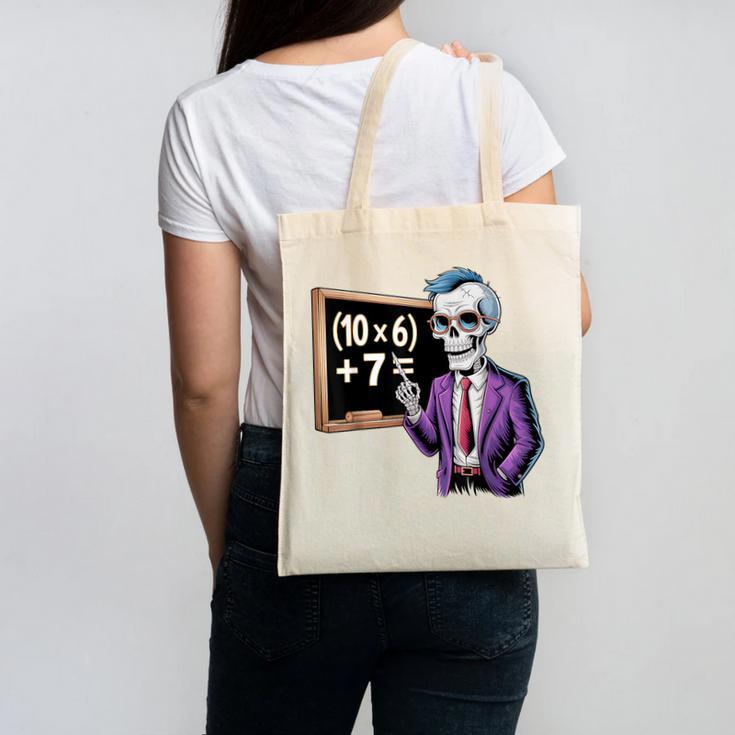 67 Math Teacher Meme Brainrot Six Seven Halloween Equation Canvas Tote Bag