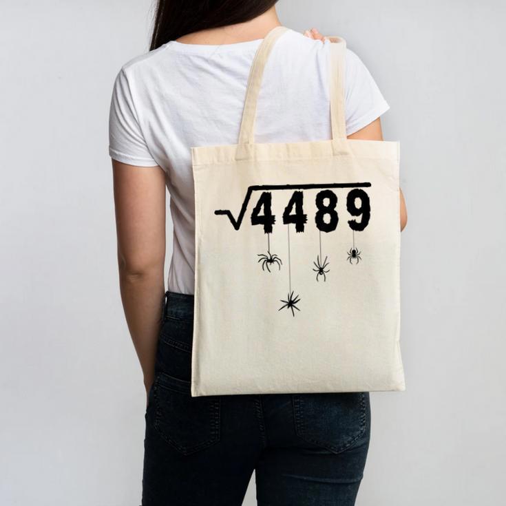 67 Meme Math Teacher 6 7 Halloween Spiders Square Root 4489 Canvas Tote Bag
