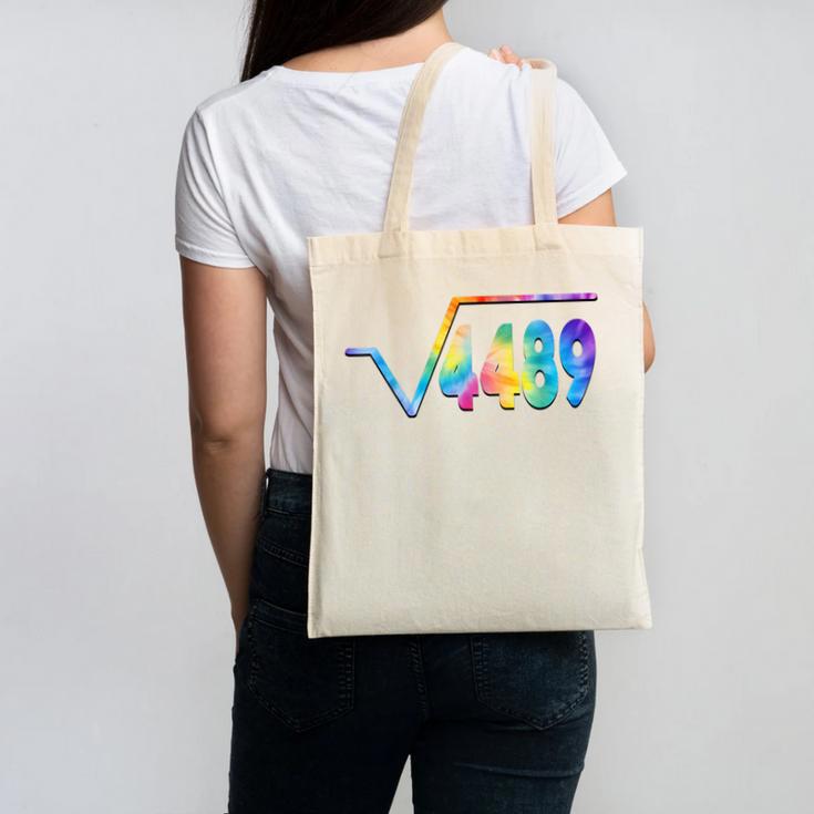 67 Meme Square Root 4489 Slang Math Teacher Tie Dye Canvas Tote Bag, trending gift