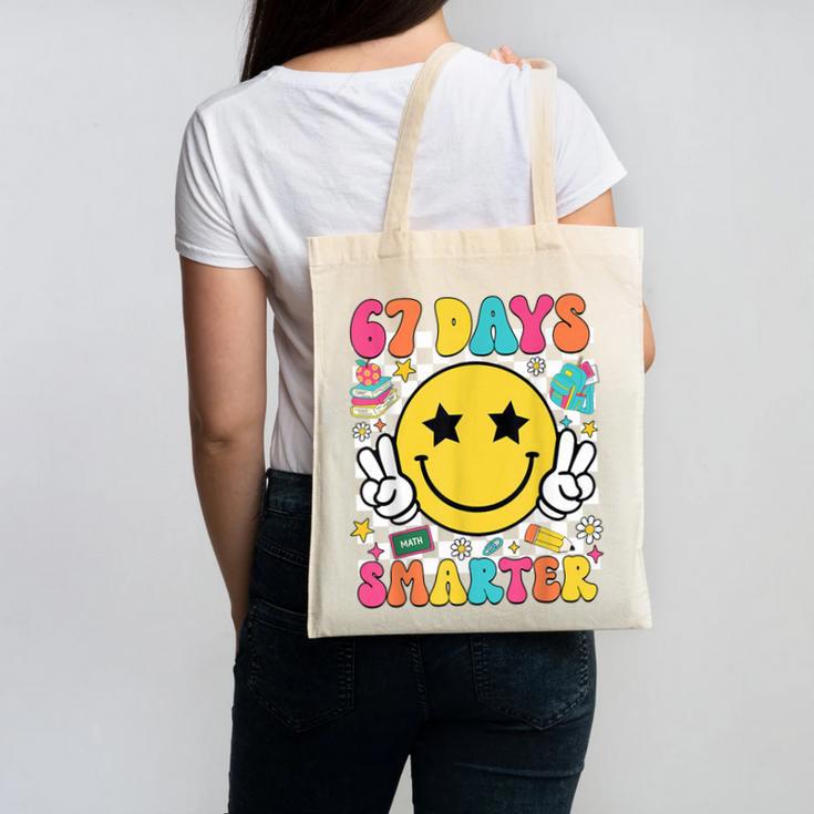 67th Day Of School Shirt 67 Days Smarter Teacher Boy Girls Canvas Tote Bag, trending gift 67th Day Of School Shirt 67 Days Smarter Teacher Boy Girls Canvas Tote Bag, trending gift