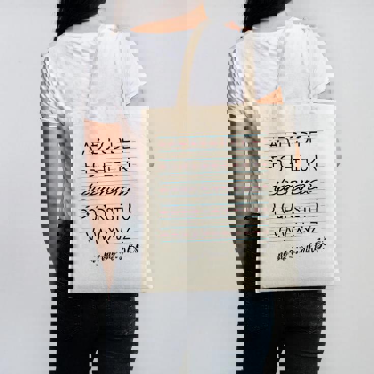 ABC Elemeno Shirt Alphabet Kindergarten Preschool Teacher Canvas Tote Bag