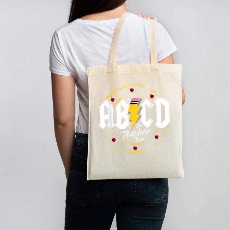 ABCD The Teacher Tour Last Day Of School Rockin' Teacher Canvas Tote Bag, trending gift ABCD The Teacher Tour Last Day Of School Rockin' Teacher Canvas Tote Bag, trending gift