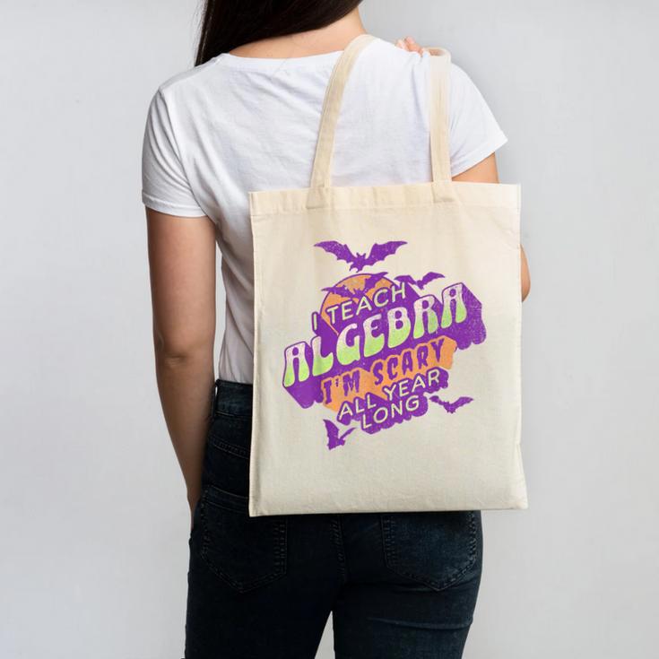 Algebra Teacher Halloween Spooky Ghost Math Mathematics Grad Canvas Tote Bag, trending gift Algebra Teacher Halloween Spooky Ghost Math Mathematics Grad Canvas Tote Bag, trending gift