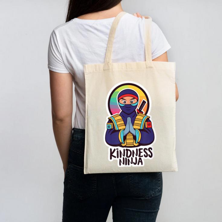 Anti Bullying Kindness Ninja School Teacher Student Canvas Tote Bag, trending gift