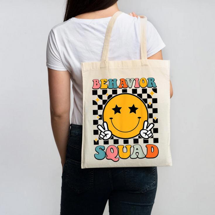 Behavior Squad Specialist Analyst Behavior Teacher Retro Canvas Tote Bag