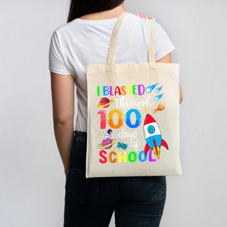 I Blasted Through 100 Days Of School 100th Day Teacher Kids Canvas Tote Bag, trending gift I Blasted Through 100 Days Of School 100th Day Teacher Kids Canvas Tote Bag, trending gift