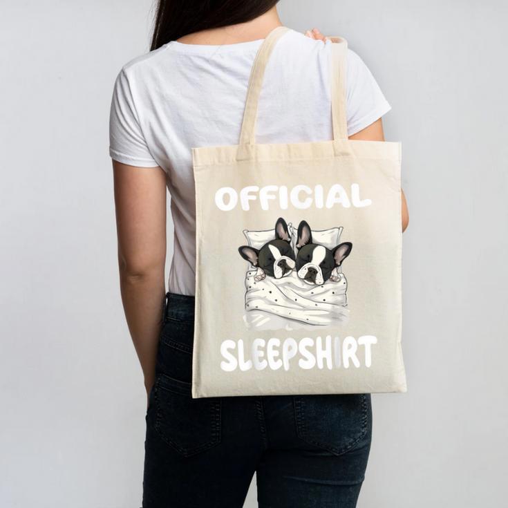 Boston Terrier Dog Official Sleepshirt Pajamas Nightgown For Men Women Girls Kids Canvas Tote Bag, trending gift