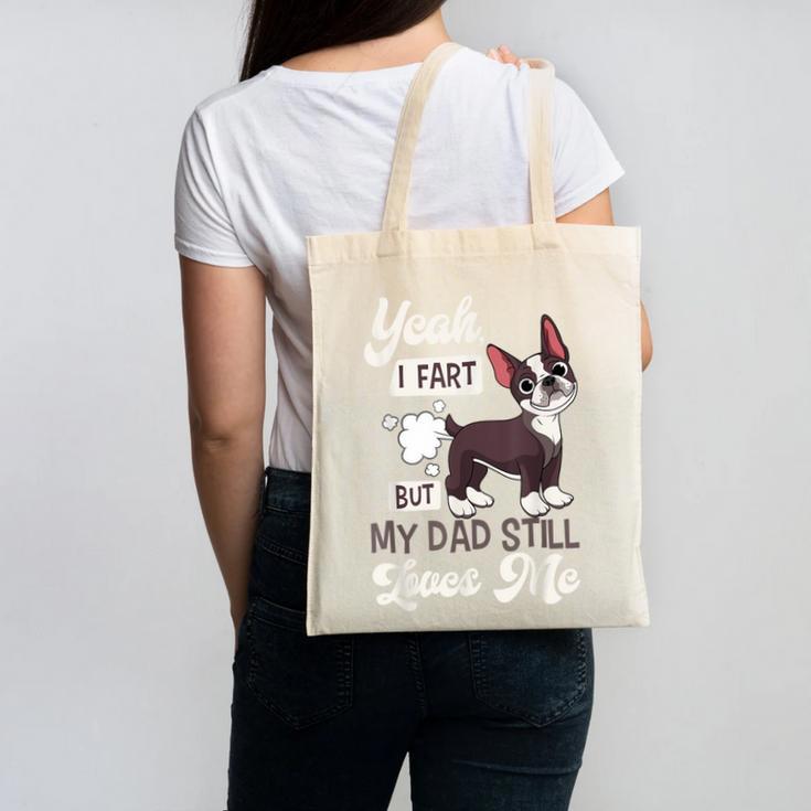 Boston Terrier Fart American Gentleman Non-Sporting Dog Canvas Tote Bag, American Boston Terrier Gifts, trending gift