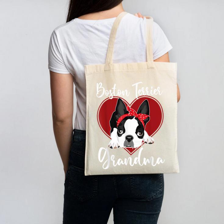 Boston Terrier Grandma Dog Owner Boston Terrier For Men Women Canvas Tote Bag, trending gift
