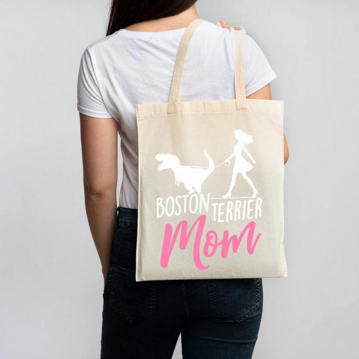 Boston Terrier Mom Boston Terrier Mom Canvas Tote Bag