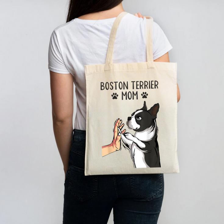 Boston Terrier Mom Dogs Mum Woman Canvas Tote Bag