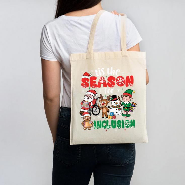 Christmas Sped Teacher Tis The Season For Inclusion Women Canvas Tote Bag, trending gift