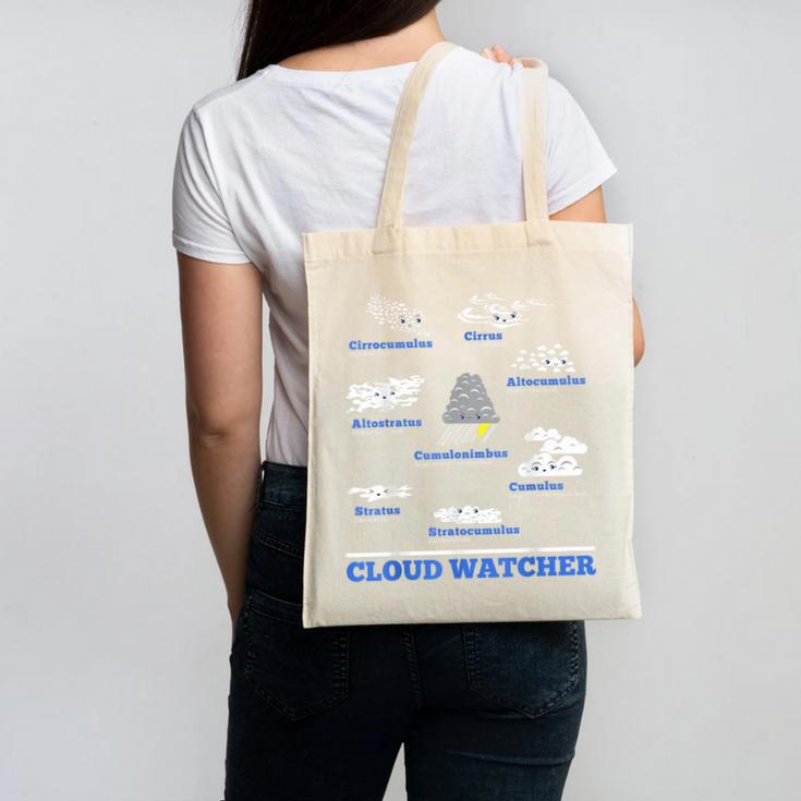Cloud Watcher Cloud Types Science Student Teacher Cute Faces Canvas Tote Bag, Science Teacher Gifts, trending gift Cloud Watcher Cloud Types Science Student Teacher Cute Faces Canvas Tote Bag, Science Teacher Gifts, trending gift