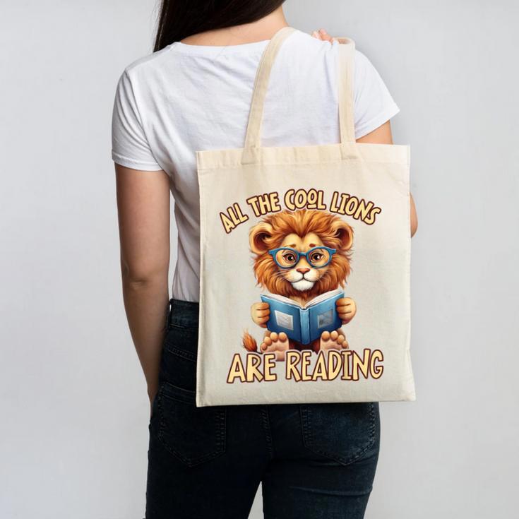 All The Cool Lions Are Reading Lion Teacher Men Women Kids Canvas Tote Bag, trending gift All The Cool Lions Are Reading Lion Teacher Men Women Kids Canvas Tote Bag, trending gift