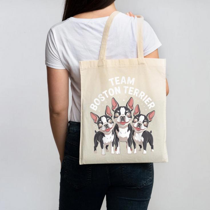 Cute Cartoon For Dog Owners Pet Team Boston Terrier Canvas Tote Bag, trending gift