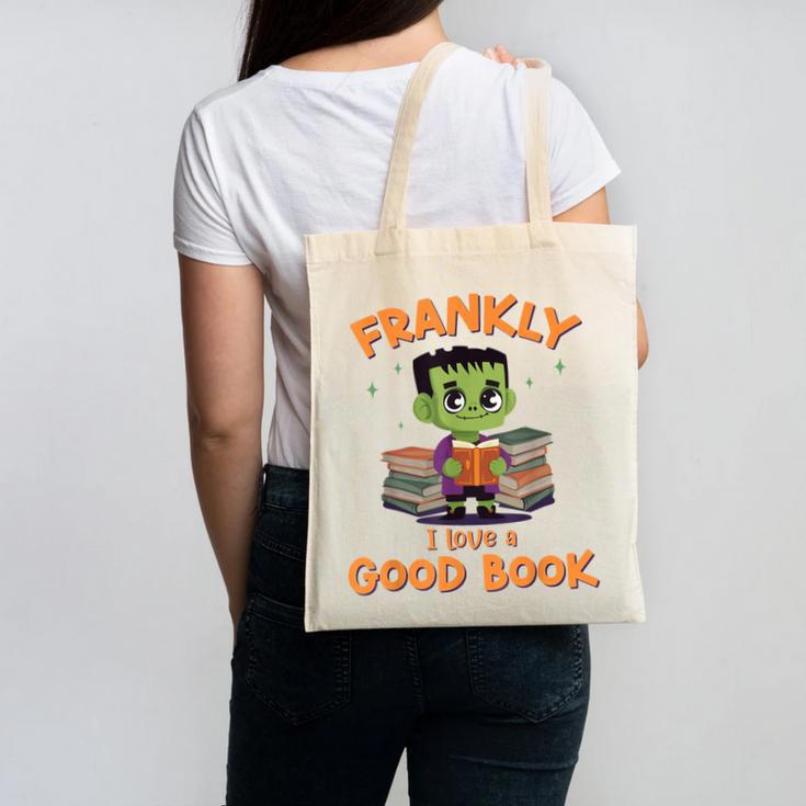 Cute Halloween Teacher Librarian Frankenstein Reading Books Canvas Tote Bag