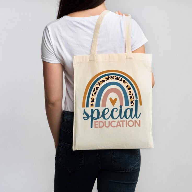 Cute Special Education Leopard Print SPED Teacher Idea Canvas Tote Bag
