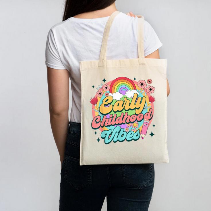 Daycare Teacher Daycare Provider Early Childhood Vibes Canvas Tote Bag