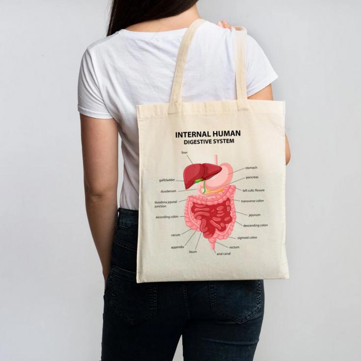 Digestive System Anatomy Anatomical Biology Teacher Men Women Canvas Tote Bag