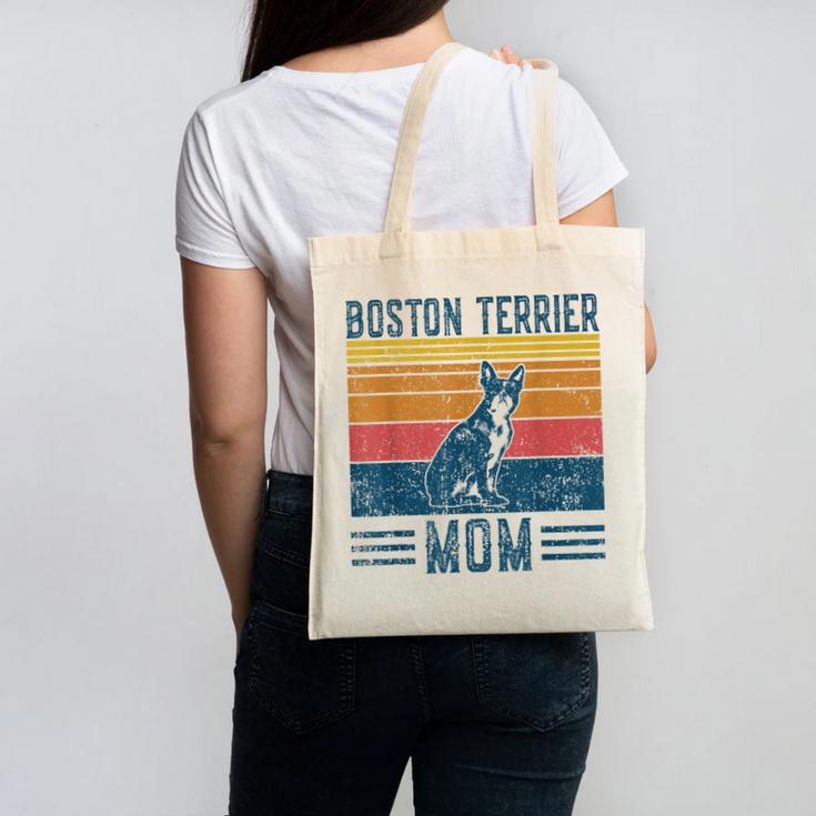 Dog Boston Terrier Mom Vintage Boston Terrier Mom Canvas Tote Bag