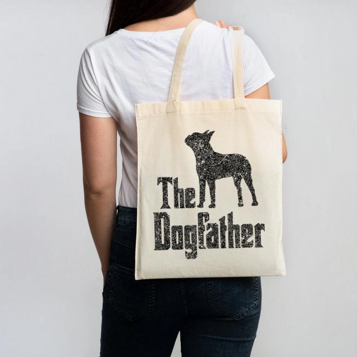 The Dogfather Boston Terrier Dog Funny Dog Gift T-Shirt For Men Women Girls Kids Canvas Tote Bag