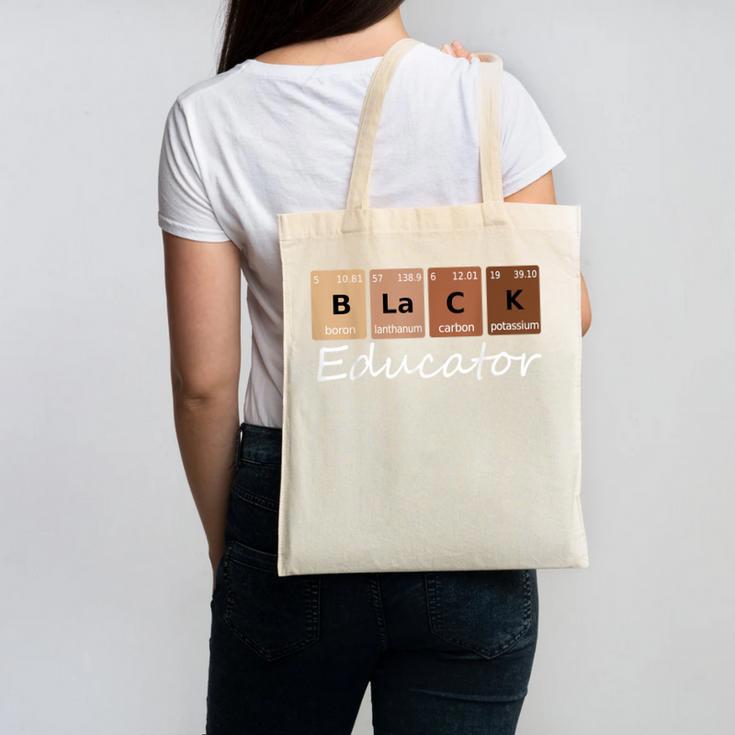 Educator Science Teacher Melanin Educator Science Canvas Tote Bag