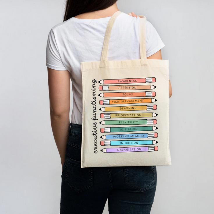Executive Functioning Skills Back To School Sped Teacher SLP Canvas Tote Bag