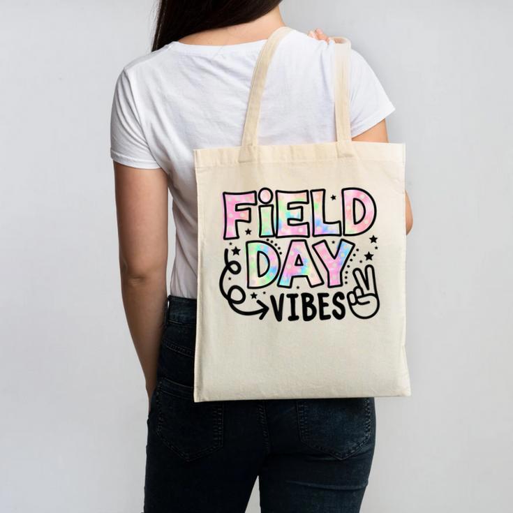 Field Day Vibes For Teacher Kids Happy Field Day 2025 Canvas Tote Bag