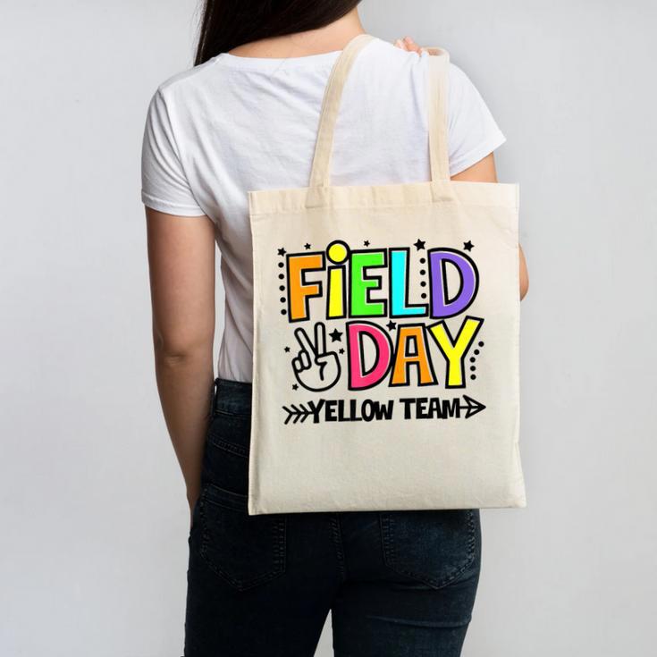 Field Day Yellow Team For Teacher Kids Field Day Games Canvas Tote Bag