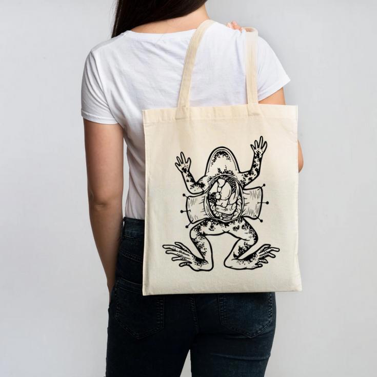 Frog Dissection Biology Anatomy Lab Science Teacher Canvas Tote Bag