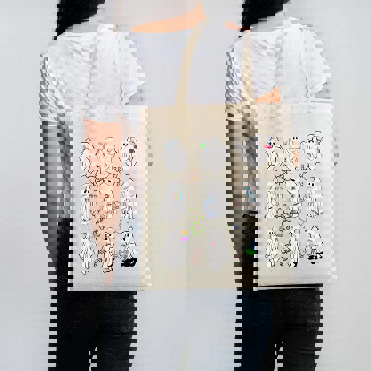 Ghost Science Teacher Chemistry Laboratory Halloween Costume Canvas Tote Bag