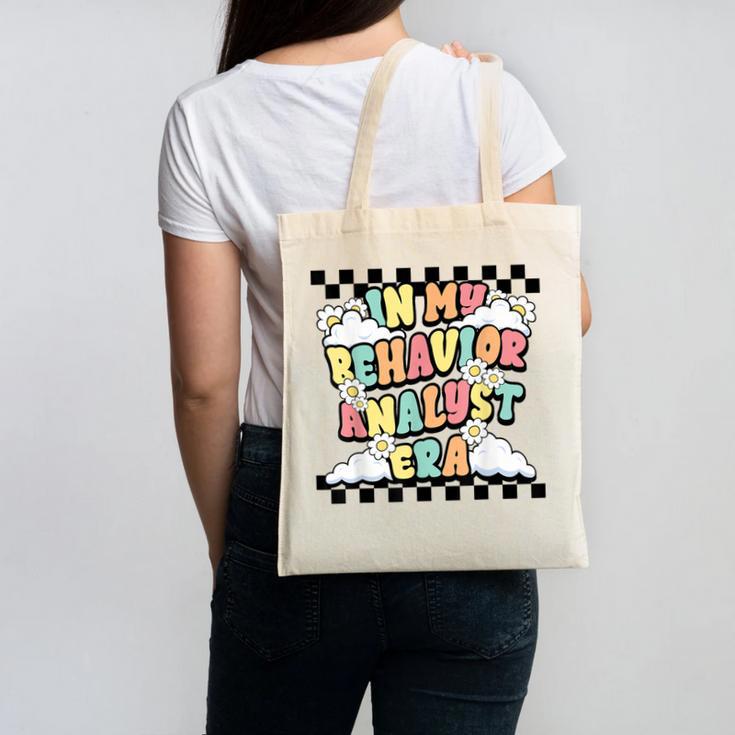 Groovy ABA RBT Therapist In My Behavior Analyst Era Teacher Canvas Tote Bag