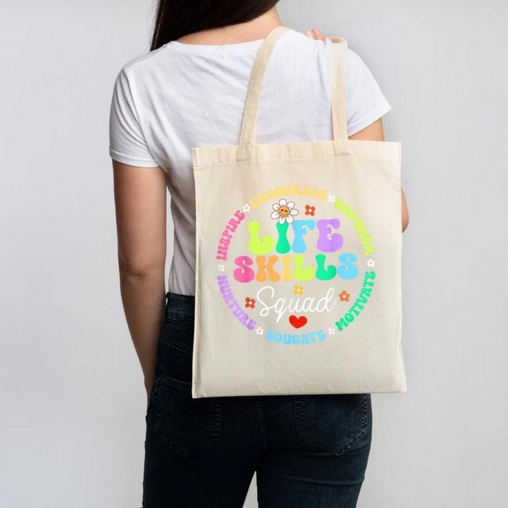 Groovy Life Skills Squad Teacher Special Ed SPED Team Crew Canvas Tote Bag, Groovy Teacher Gifts, trending gift Groovy Life Skills Squad Teacher Special Ed SPED Team Crew Canvas Tote Bag, Groovy Teacher Gifts, trending gift