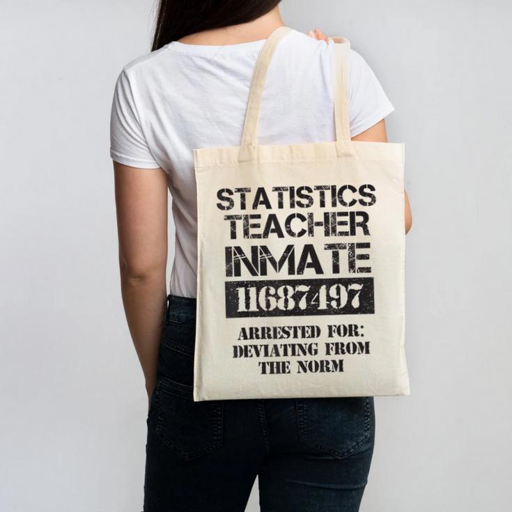 Halloween Statistics Teacher Prisoner Costume Canvas Tote Bag
