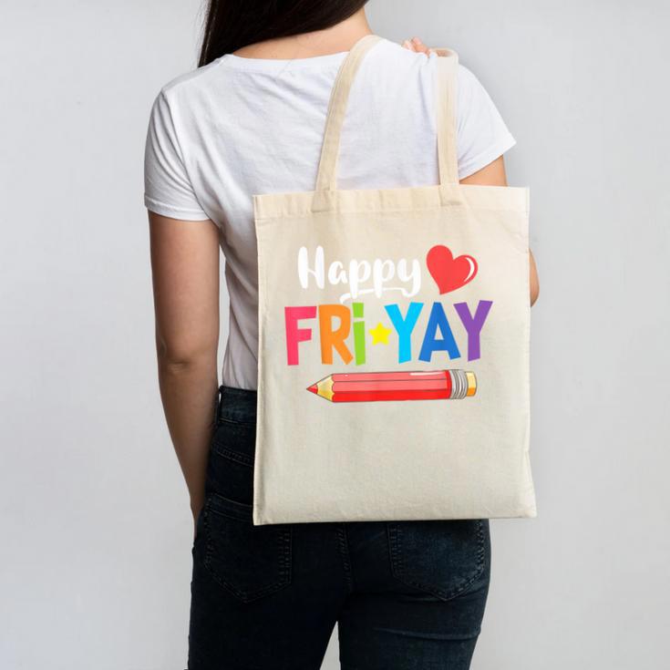 Happy Fri-Yay Friday Lovers Fun Teacher Life Weekend Canvas Tote Bag, trending gift Happy Fri-Yay Friday Lovers Fun Teacher Life Weekend Canvas Tote Bag, trending gift